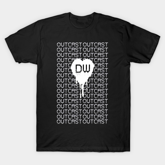 Outcast Matrix White Logo T-Shirt by adorkabledustinwood